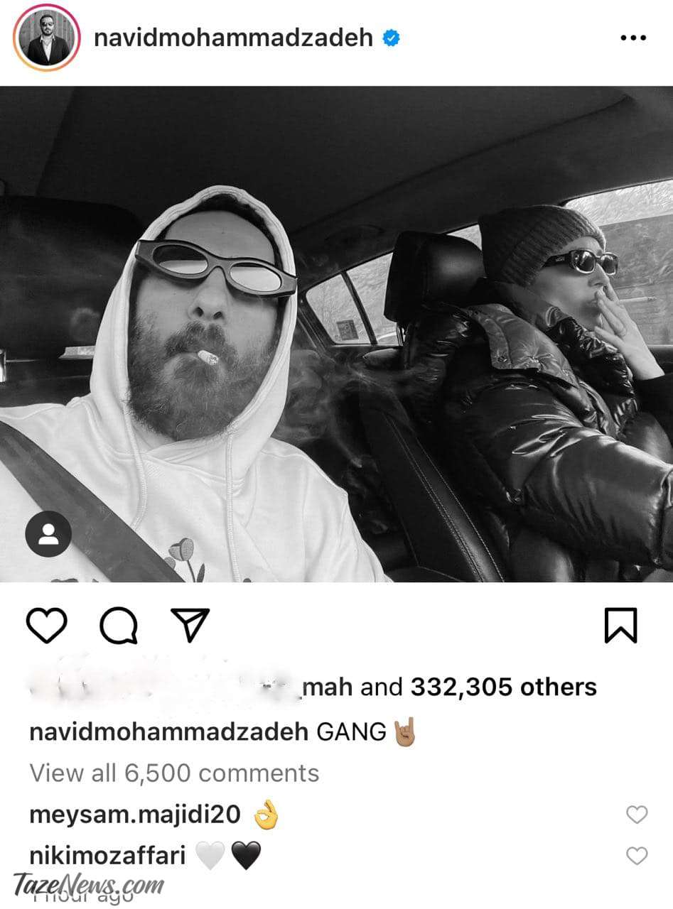 سیگار کشیدن نوید محمدزاده سیگار کشیدن نوید محمدزاده