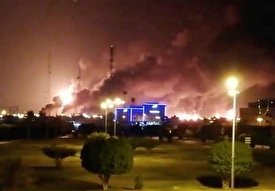 حمله پهپادی به پالایشگاه ریاض/ فیلم