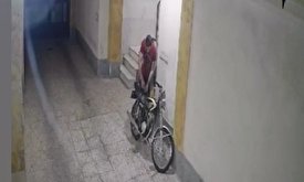 سرقت عجیب موتور از داخل خانه/ فیلم