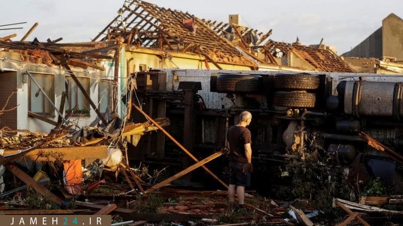 گردباد ویرانگر کشور چک را درنوردید