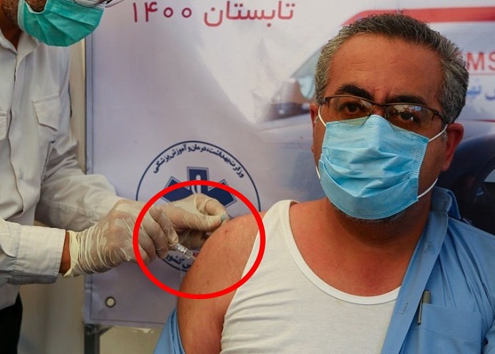 تزریق واکسن کیانوش جهانپور