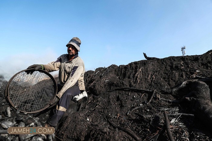 کارگران زغالسنگ در مصر/ تصاویر کارگران زغالسنگ در مصر/ تصاویر