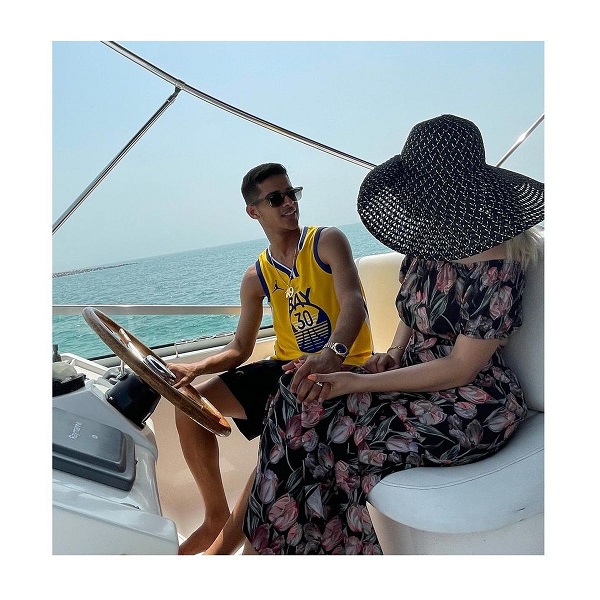 مهدی قائدی و همسرش در آمریکا