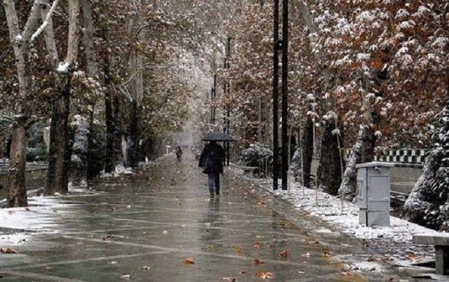 آغاز بارش باران و برف در تهران
