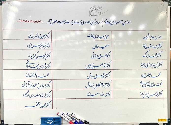 برگزاری انتخابات برای تعیین رئیس جمعیت هلال‌احمر