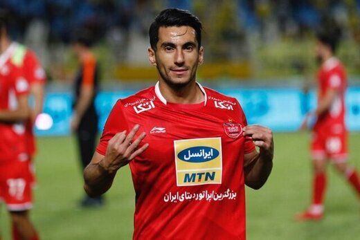 مهدی شیری با بازیکن پرسپولیس