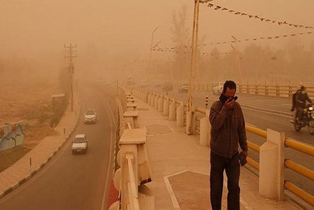 آسمان غبارآلود در نقاط مختلف کشور