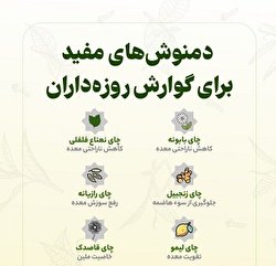 دمنوش‌های مفید برای گوارش روزه‎ داران/ اینفوگرافیک