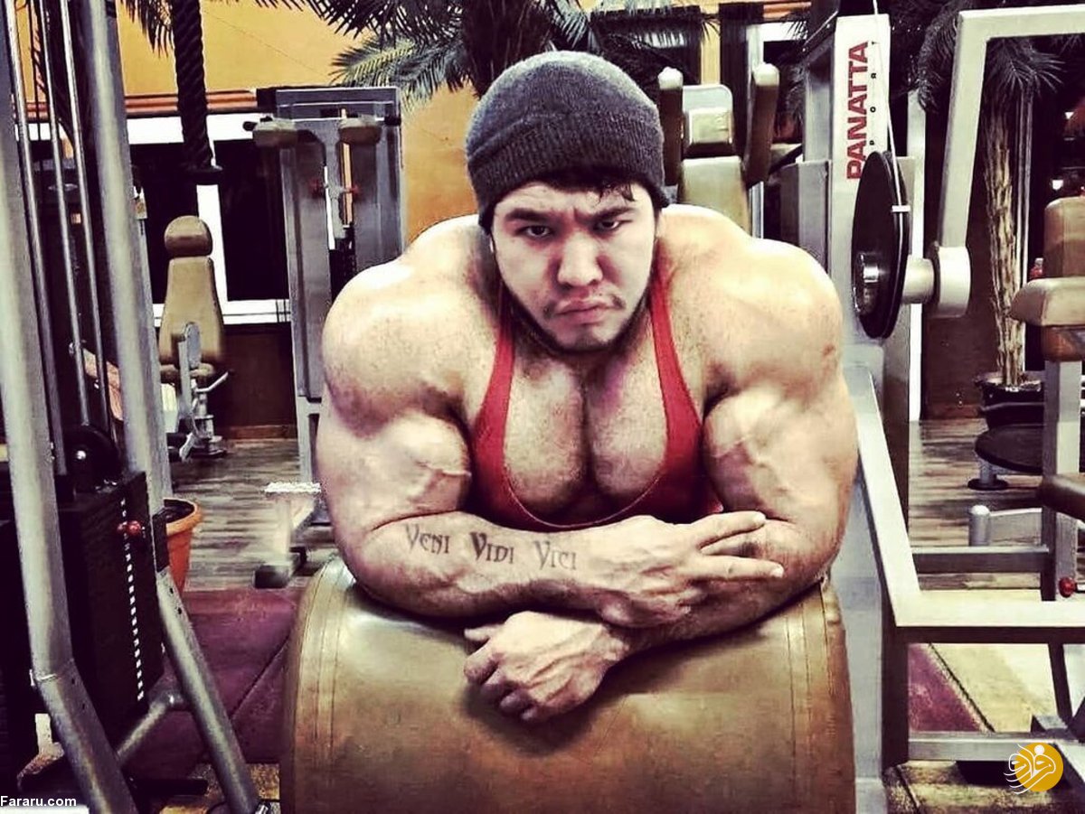 گوریل قزاقستان هالک ایرانی را به مبارزه طلبید!/ عکس