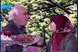 روبوسی حاج‌آقا و حاج‌خانم آنتن زنده تلویزیون را بهم ریخت! / فیلم