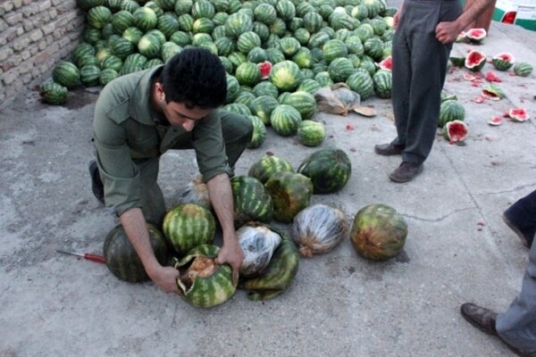 کشف تریاک از بار هندوانه