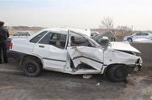لحظه چپ کردن یک پراید در جاده چرمشهر / فیلم