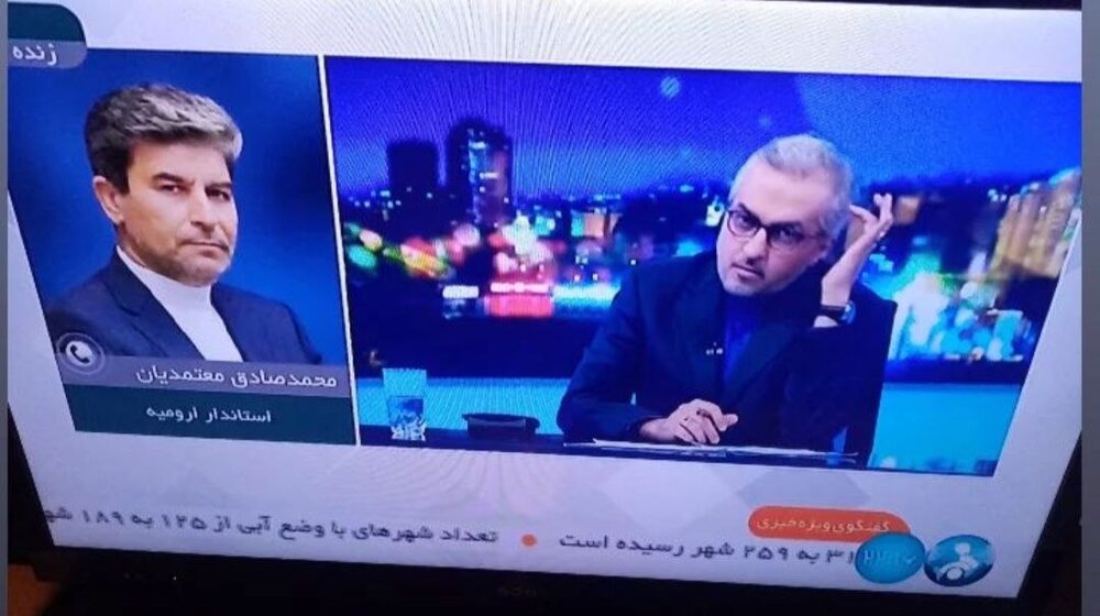 گفتگو با استاندار کنونی با تصویر استاندار قبلی در صداوسیما