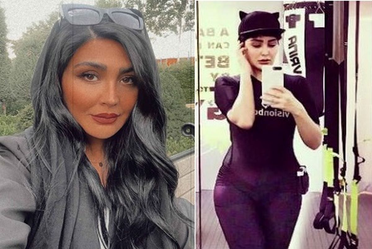 استایل عجیب مریم معصومی در کنار دیوار آبی + عکس