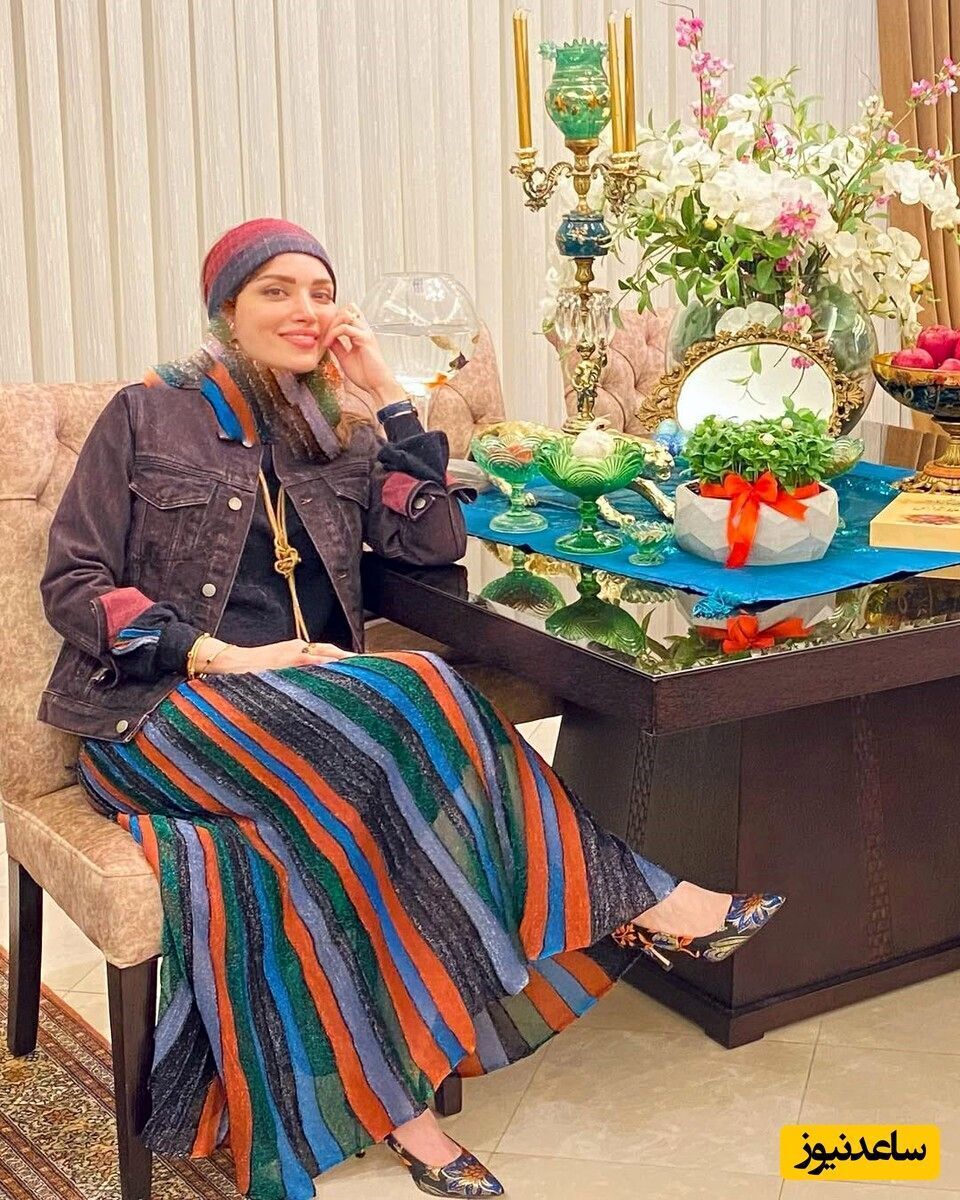 عکس/ استایل شیک بهنوش طباطبایی در کنار سفره هفت سین