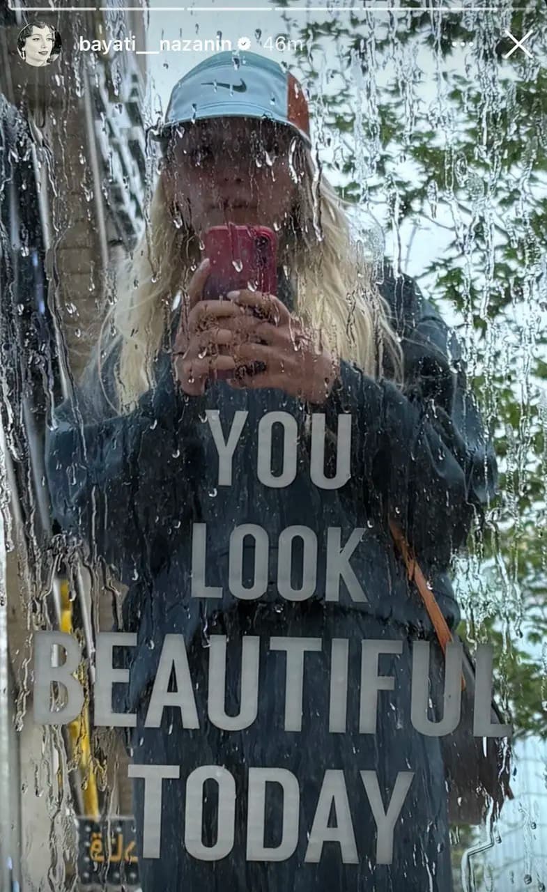 عکس/ استوری جدیدی از نازنین بیاتی با استایلی متفاوت‌تر از همیشه!