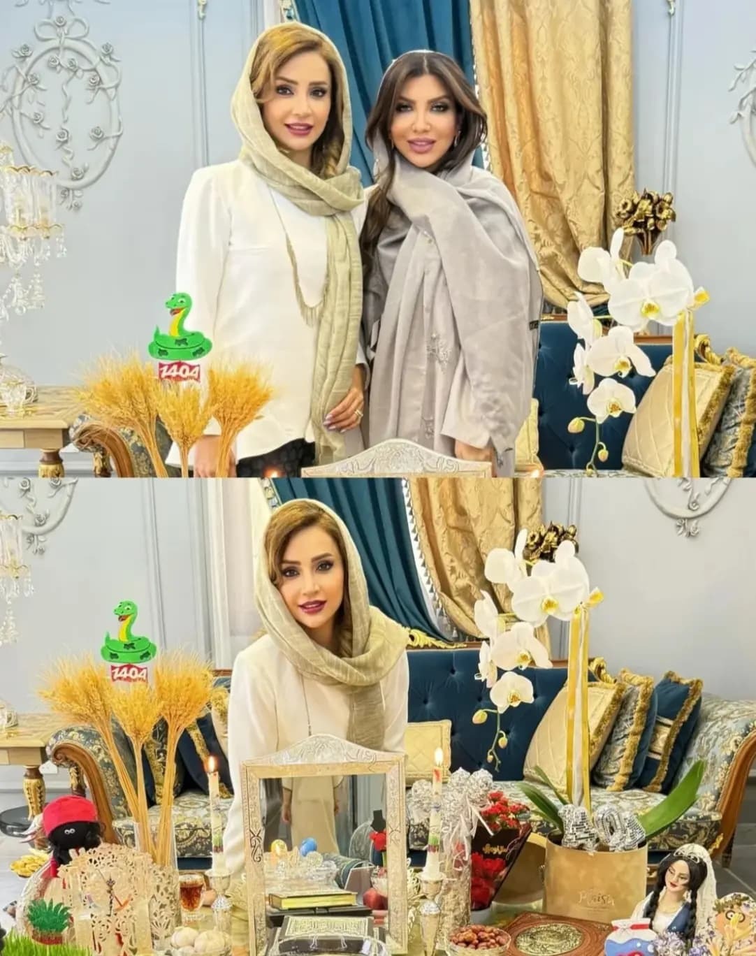 زیبایی شبنم قلی خانی کنار میز هفت سین