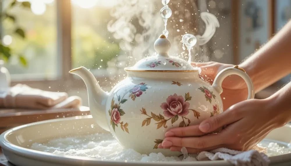 روشهای طبیعی برای رفع لکه چای از قوری روشهای طبیعی برای رفع لکه چای از قوری