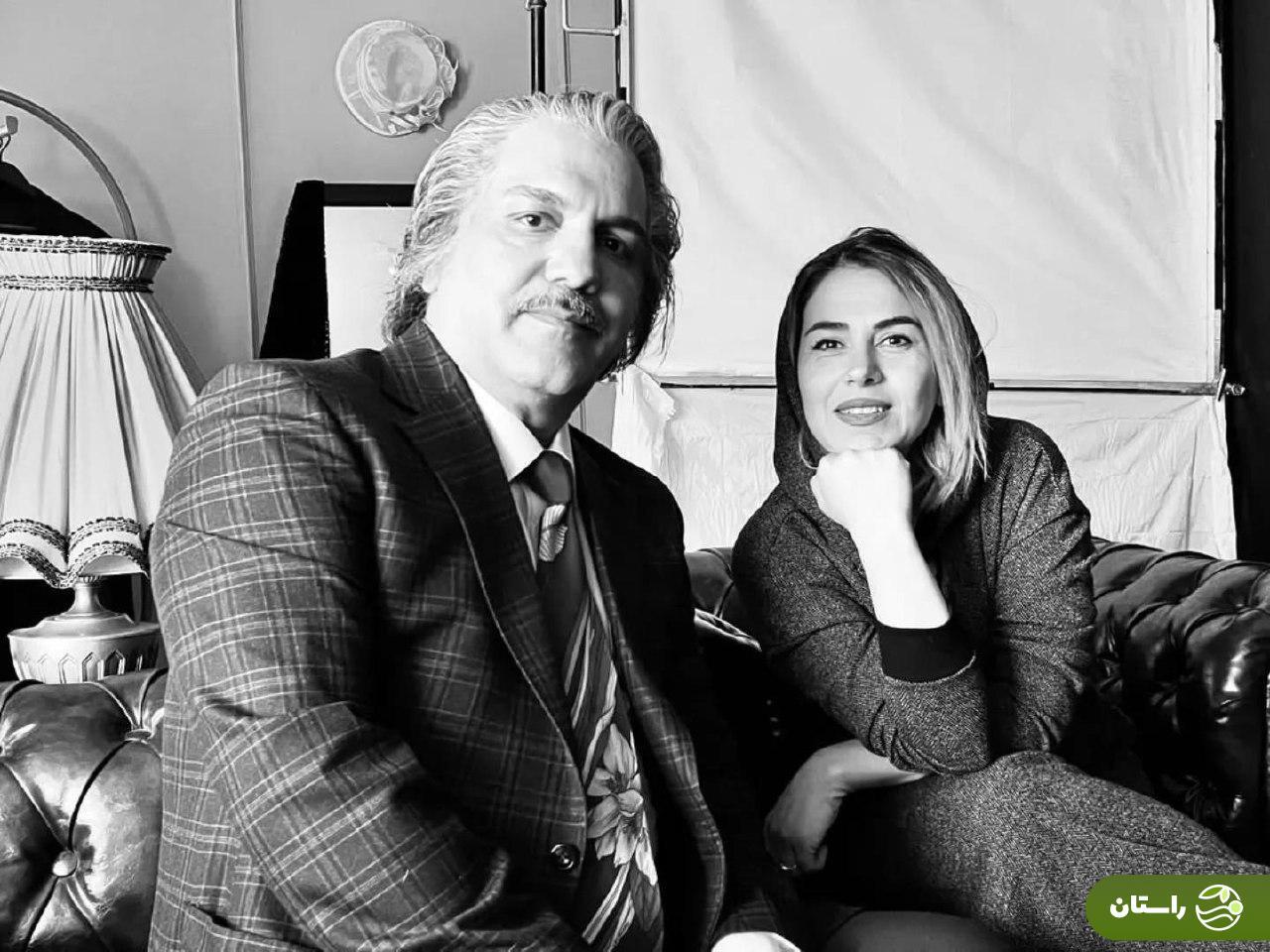 عکس/ مهران مدیری و تینا پاکروان در پشت صحنه سریال تاسیان