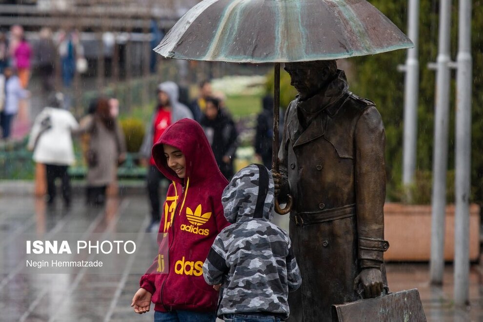 تهران بارانی در روز‌های اول فروردین