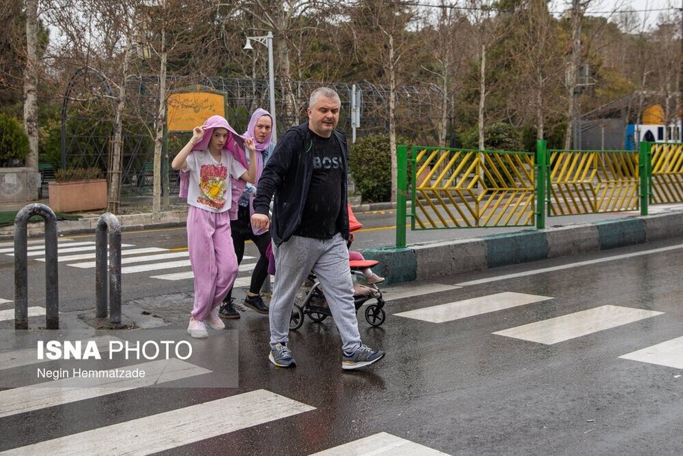 تهران بارانی در روز‌های اول فروردین