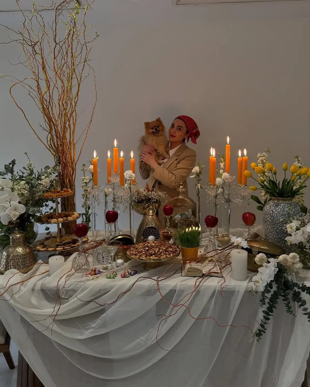 عکس/ قاب عیدانه مریم معصومی با سگ بامزه‌اش