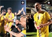 فیلم/ بازیکن پرسپولیسی در زمین چمن از همسرش خواستگاری کرد