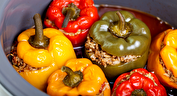 طرز تهیه دلمه فلفل دلمه‌ای
