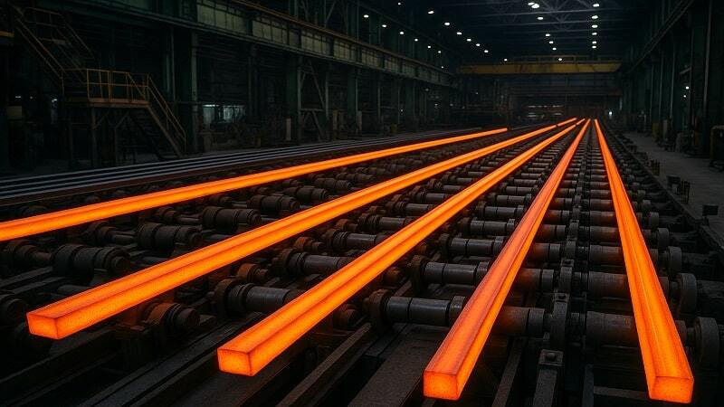 نمایی از خط تولید آهن آلات