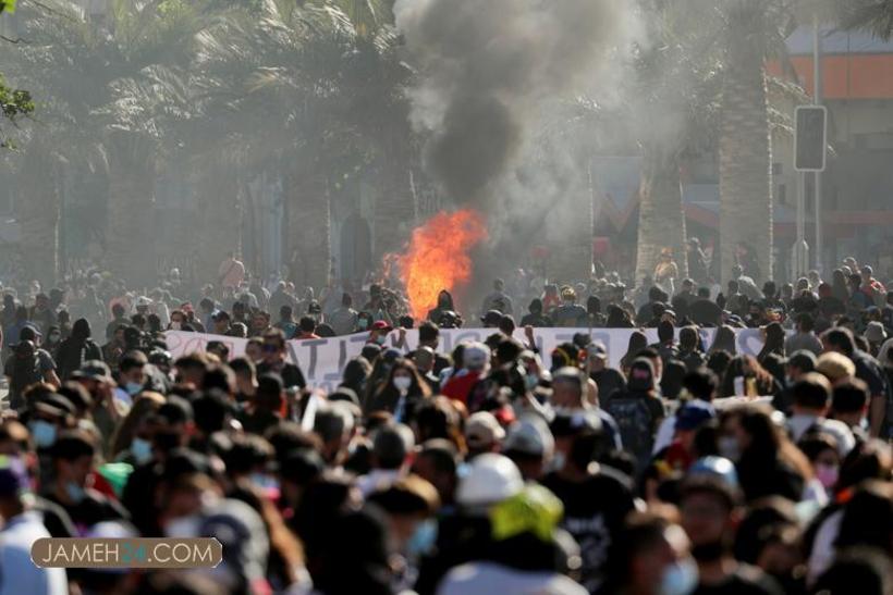 تظاهرات در دومین سالگرد اعتراضات شیلی
