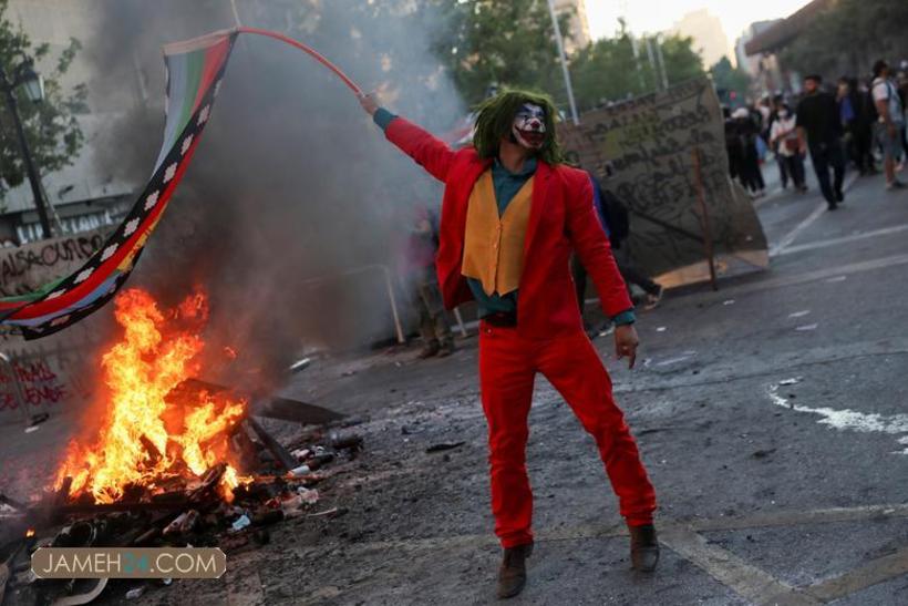 تظاهرات در دومین سالگرد اعتراضات شیلی