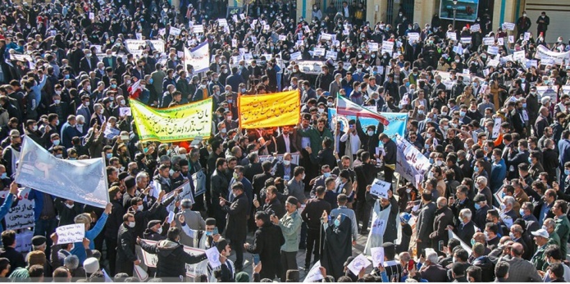 تجمع جمعی از مردم چهارمحال وبختیاری/ تصاویر