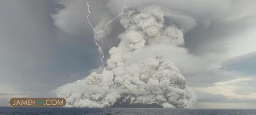 فوران آتشفشان و سونامی در تونگا