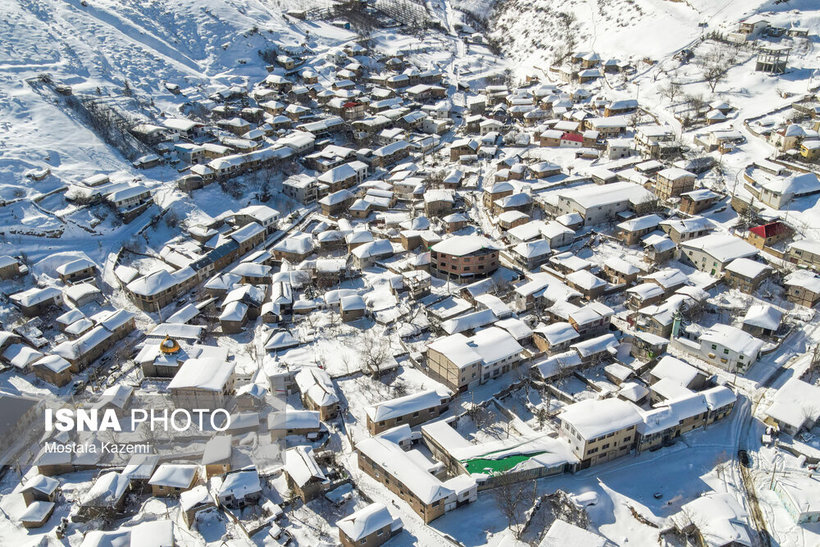 بارش کم سابقه برف در کیاسر مازندران/ تصاویر