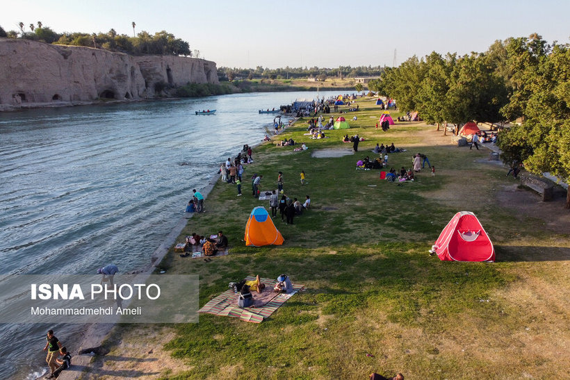 نوروز در در کنار رودخانه دز-دزفول/ تصاویر