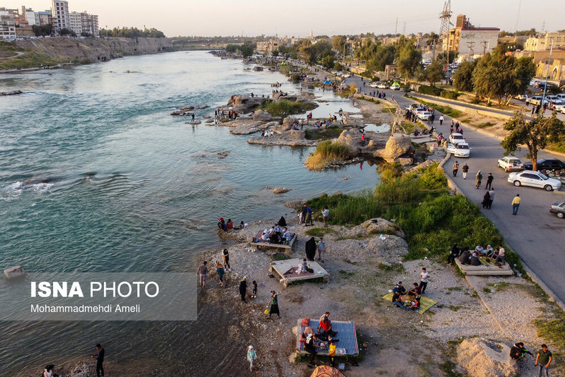 نوروز در در کنار رودخانه دز-دزفول/ تصاویر