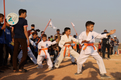 برگزاری المپیک در اردوگاه ادلب توسط کودکان جنگ‌زده ویراست