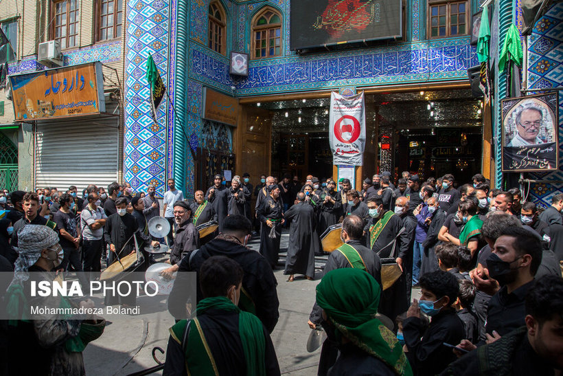 مراسم عزاداری تاسوعای حسینی در بازار تهران/ تصاویر